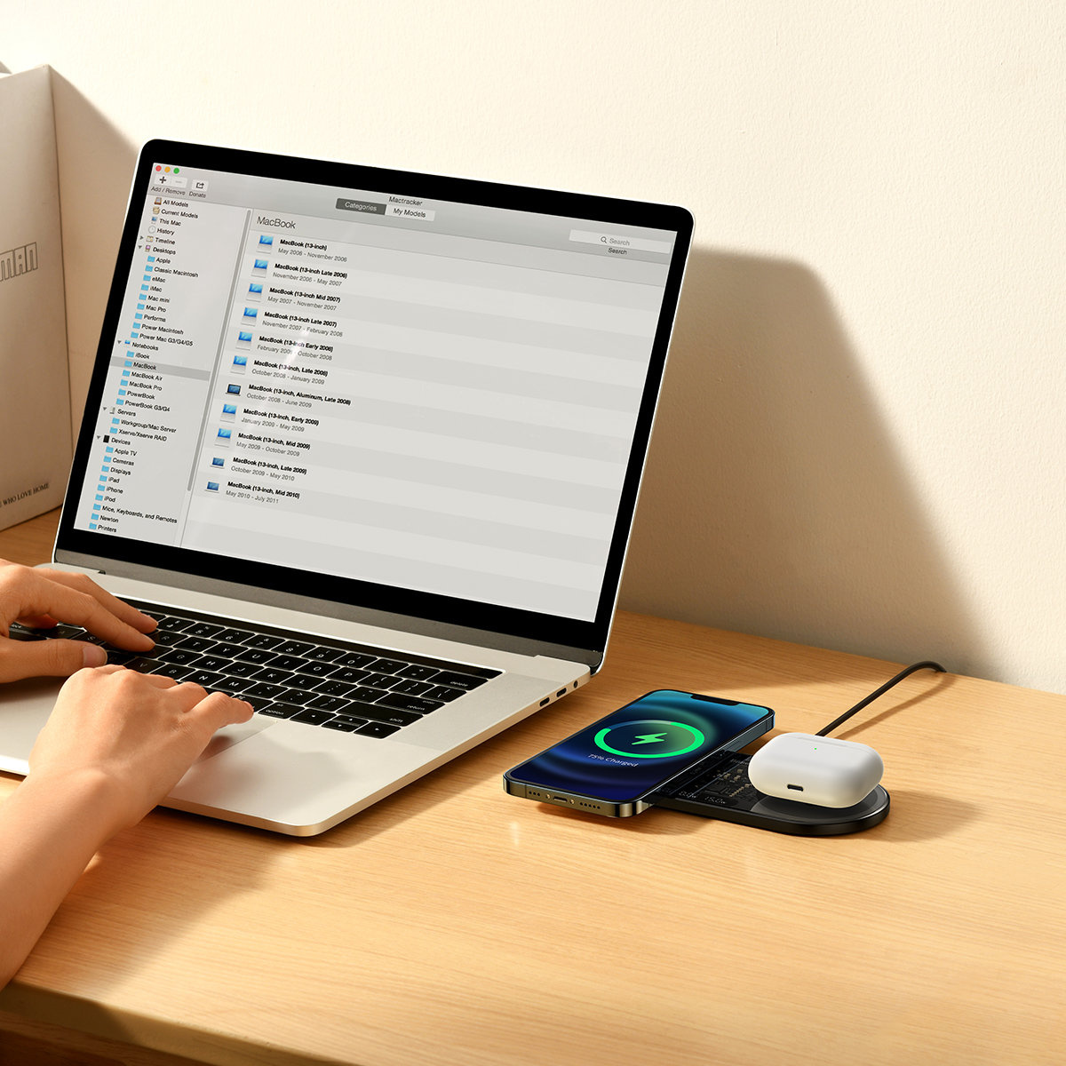 Baseus Digital LED Display dual wireless charger with digital display 20W black