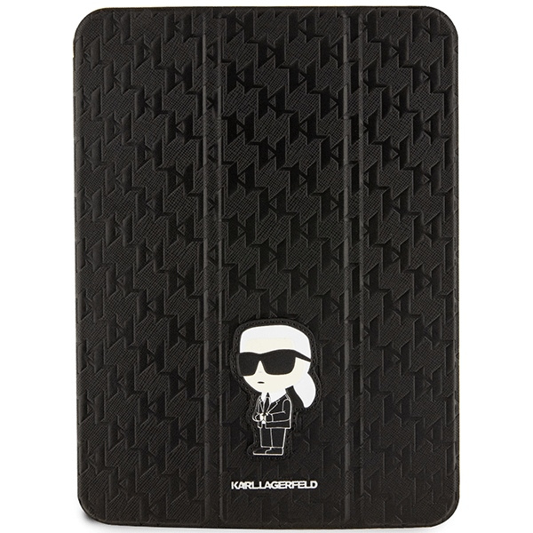 Karl Lagerfeld KLFC11SAKHPKK Apple iPad 10.9 2022 (10 gen) black Saffiano Monogram Ikonik Magnet Allover