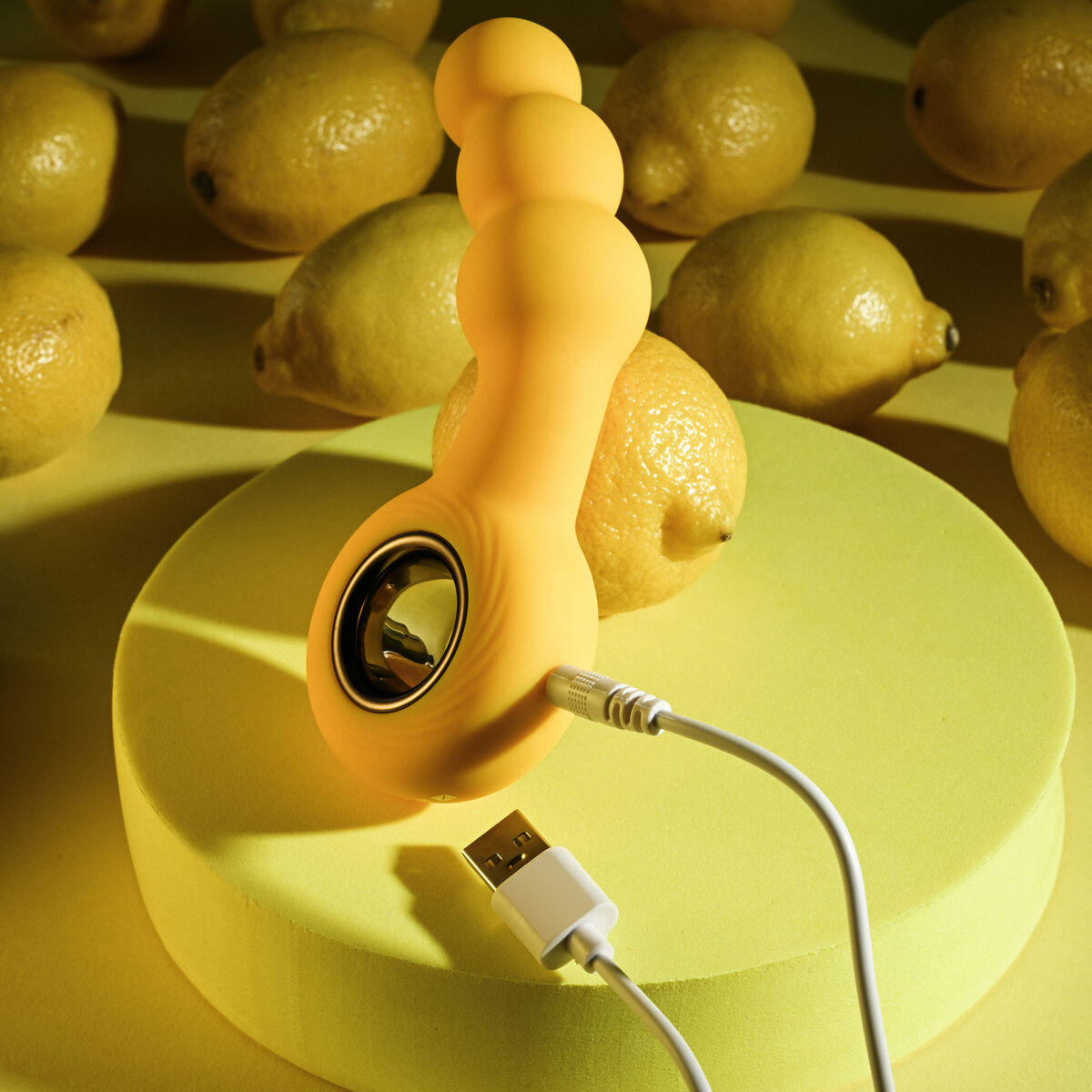 Vibrating Butt Plug Evolved Gender X Yellow Vibrating Butt Plug Evolved Gender X Yellow