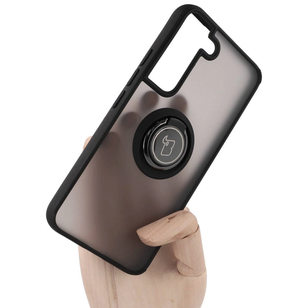 Bizon Case Hybrid Ring Samsung Galaxy S22 smoky with a black frame