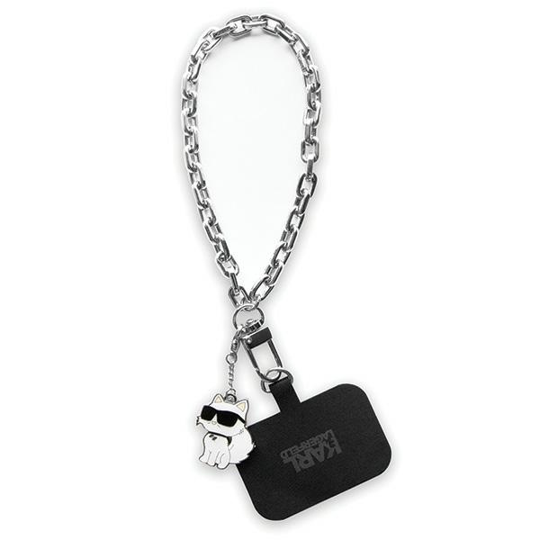 Karl Lagerfeld KLUCHCSKPK Universal Hand Strap Choupette silver