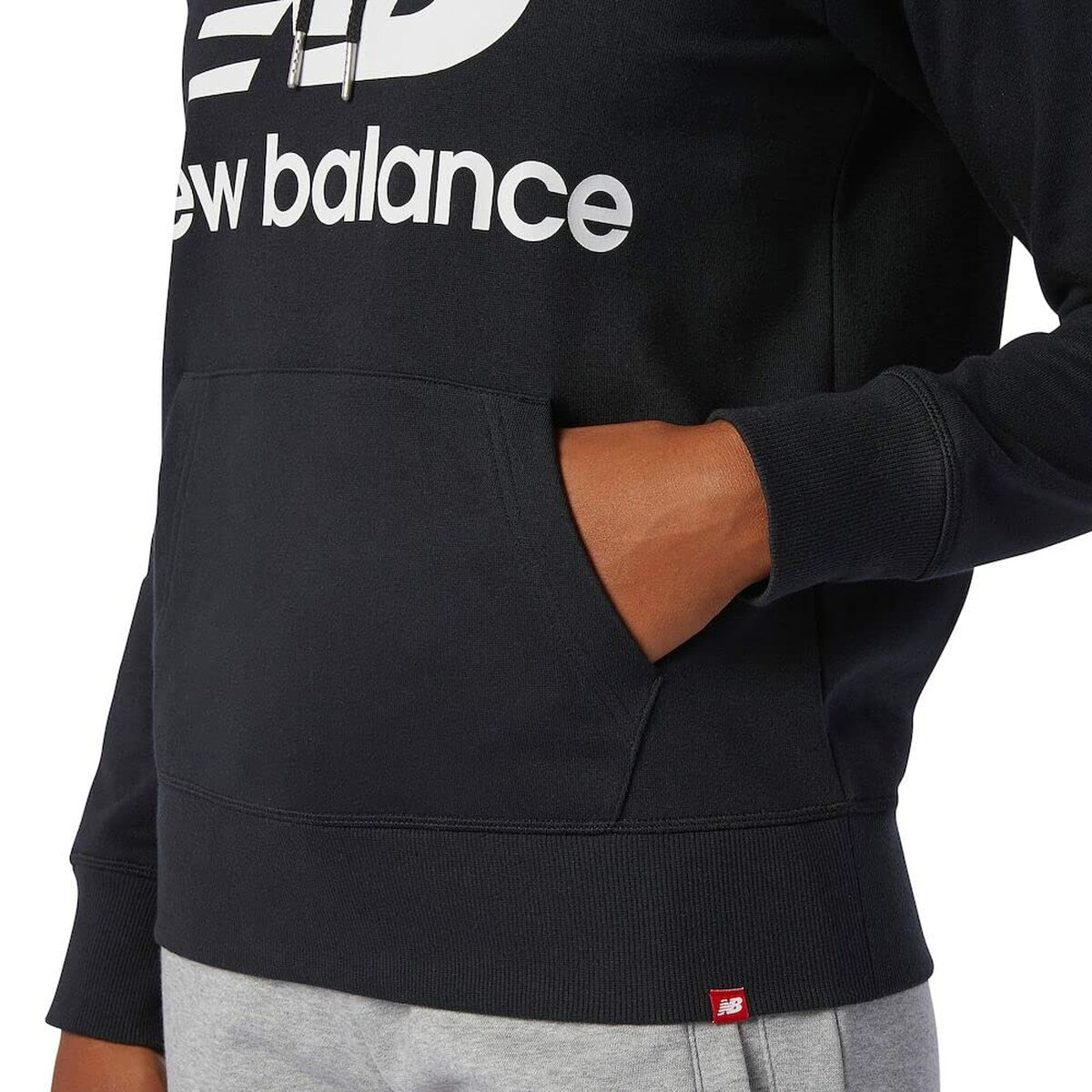 Damen Sweater mit Kapuze New Balance Schwarz