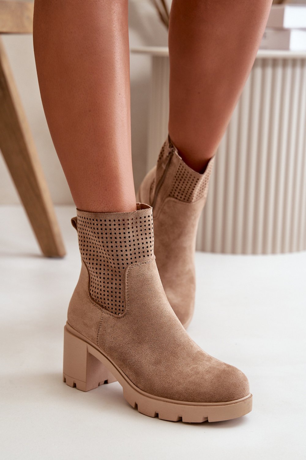  Heel boots model 199065 Step in style  beige