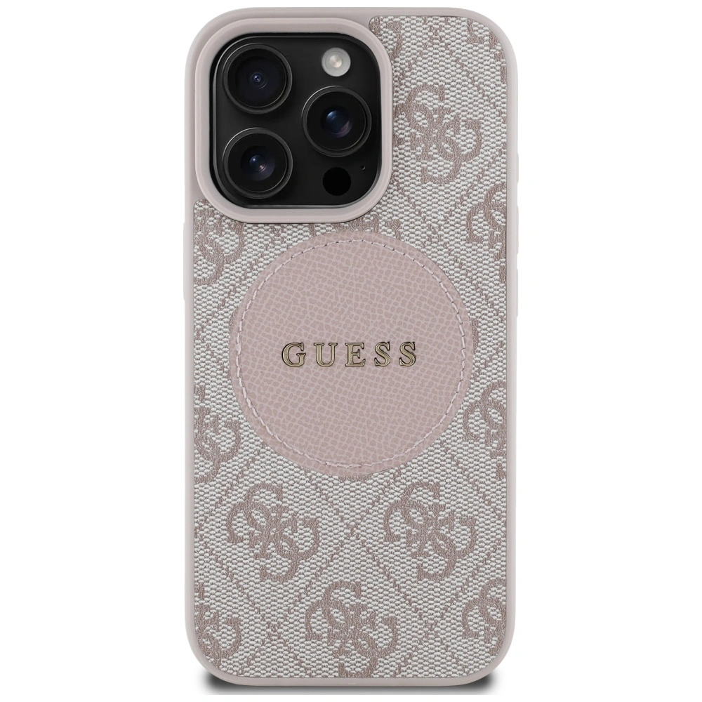 Guess 4G Circle Classic Logo MagSafe Apple iPhone 16 Pro Max pink