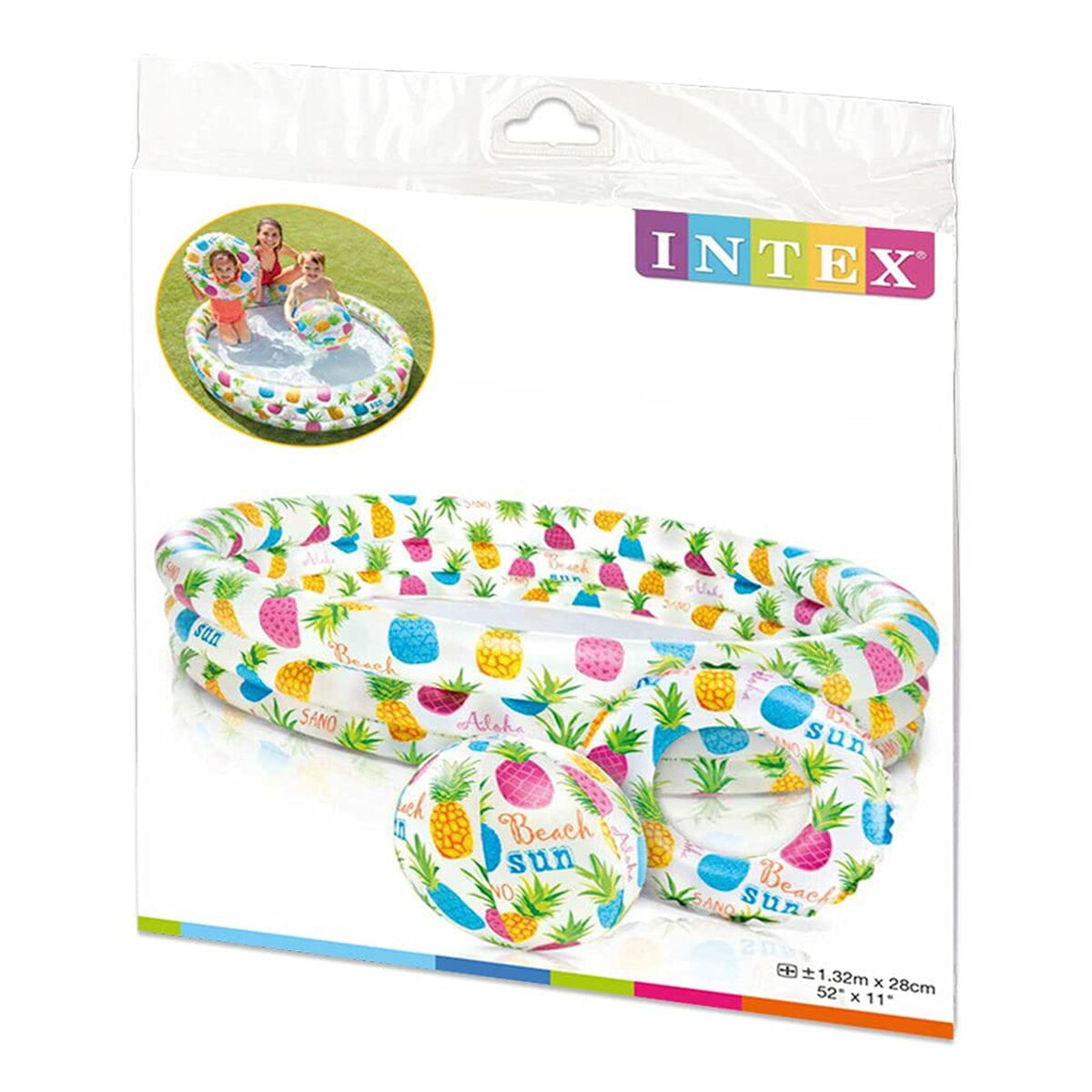 Inflatable Paddling Pool for Children Intex 248 L 132 x 28 x 132 cm