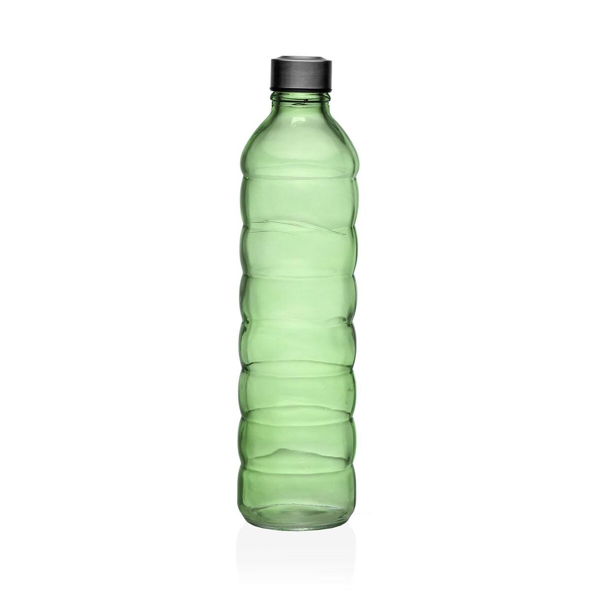 Bottle Versa 1,22 L Green Glass Aluminium 8,5 x 33,2 x 8,5 cm