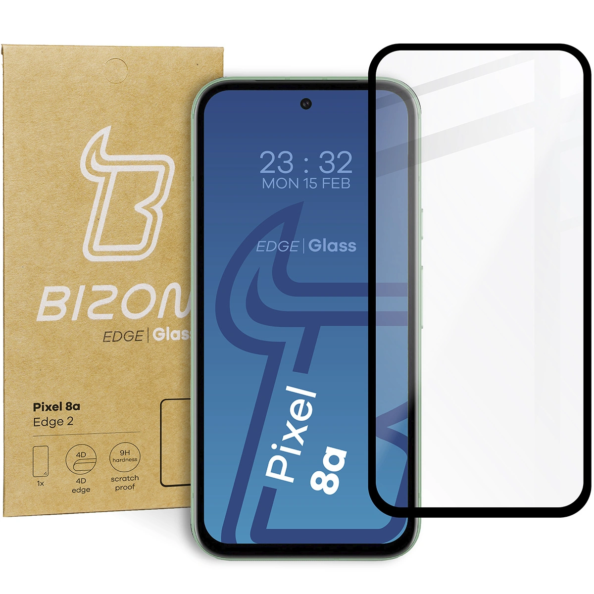 Bizon Glass Edge 2 Pixel 8a black