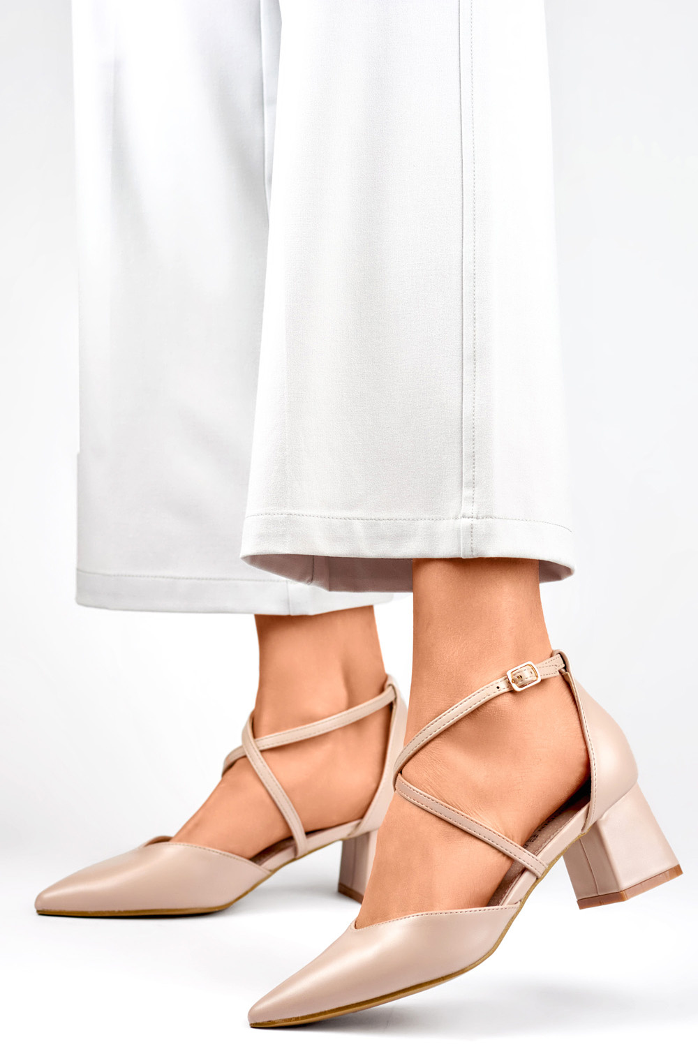  Block heel pumps model 194874 PRIMO  beige