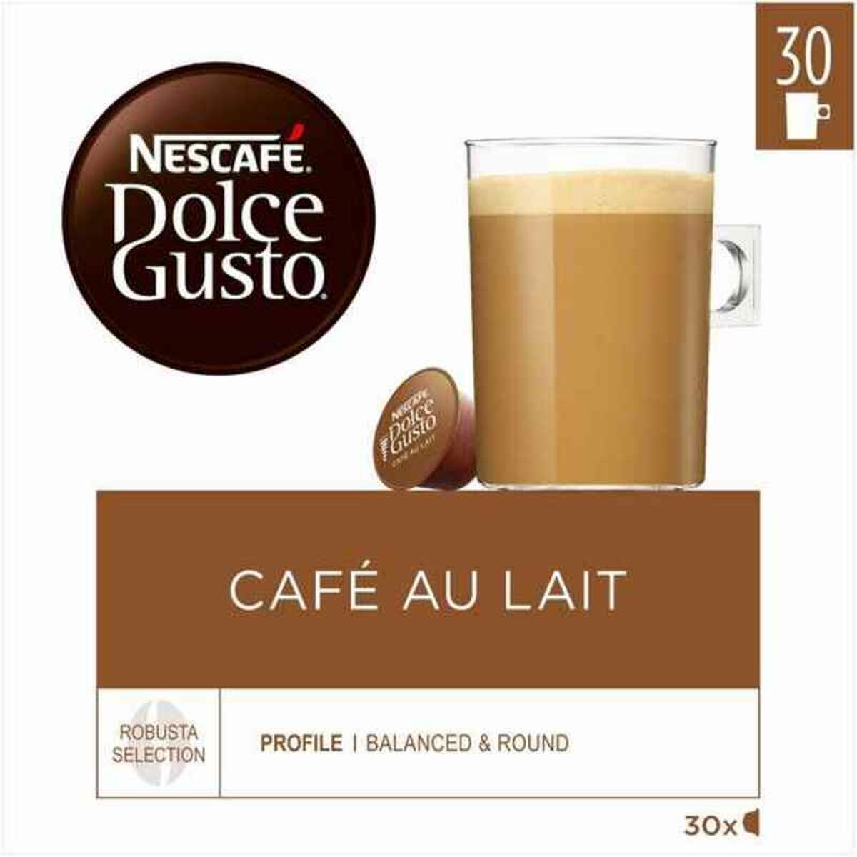 Coffee Capsules Nescafé Dolce Gusto Cafe Au Lait (30 uds)