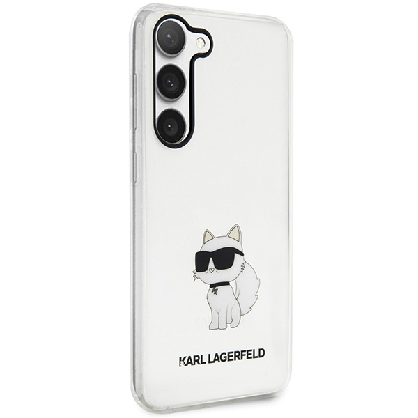 Karl Lagerfeld KLHCS23SHNCHTCT Samsung Galaxy S23 transparent hardcase Ikonik Choupette