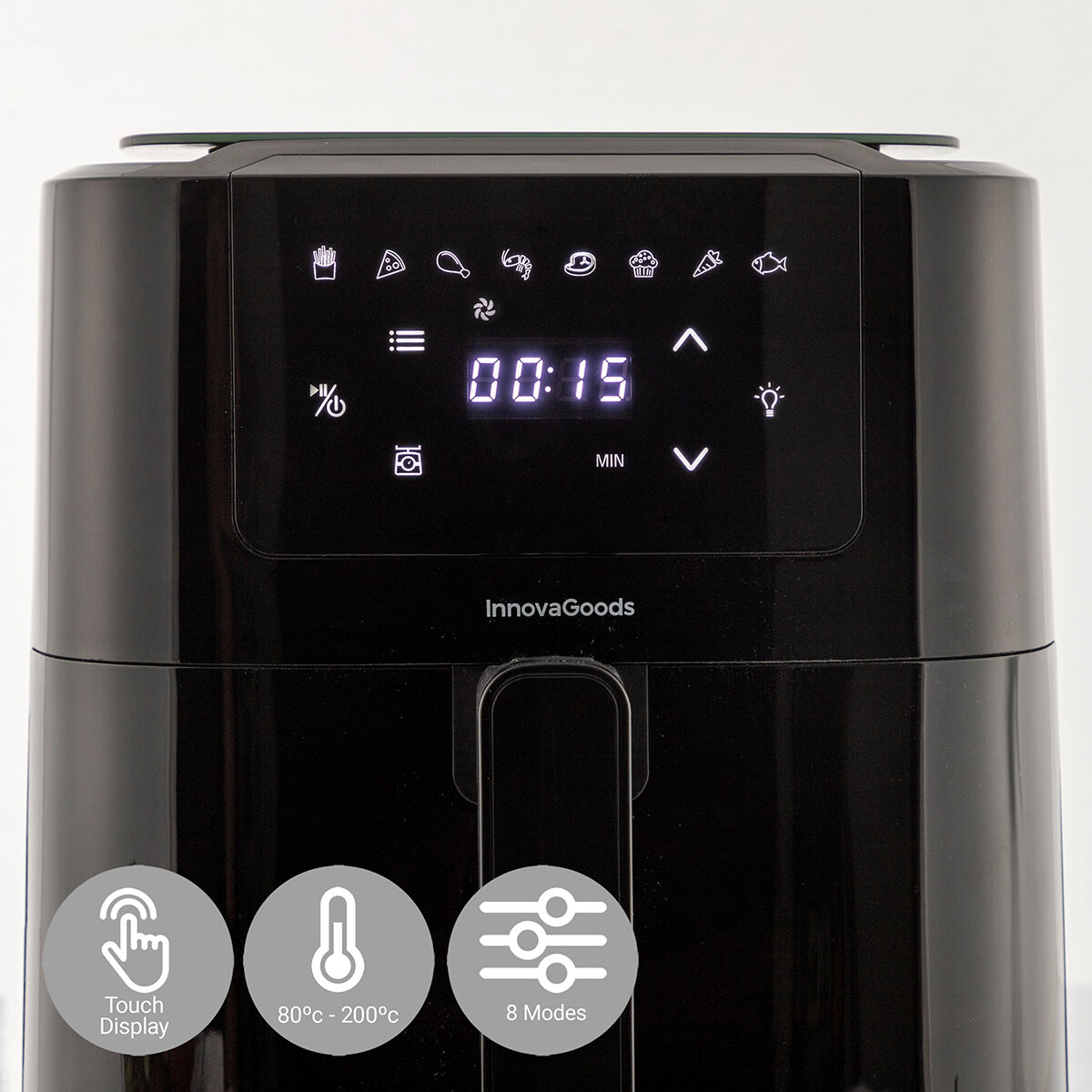 Oil-free Fryer with Weighing Scale InnovaGoods Fryinn Balance 5000 Black Stainless steel 1500 W 5 L Oil-free Fryer with Weighing Scale InnovaGoods Fryinn Balance 5000 Black Stainless steel 1500 W 5 L