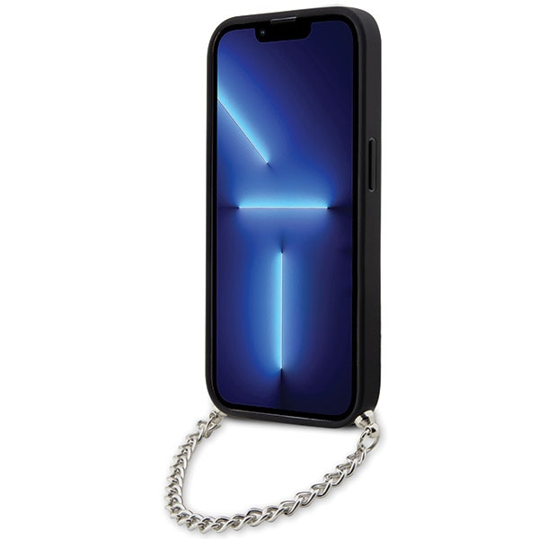 Karl Lagerfeld KLHCP14XSACKLHPK iPhone 14 Pro Max 6.7" czarny/black hardcase Saffiano Monogram Chain