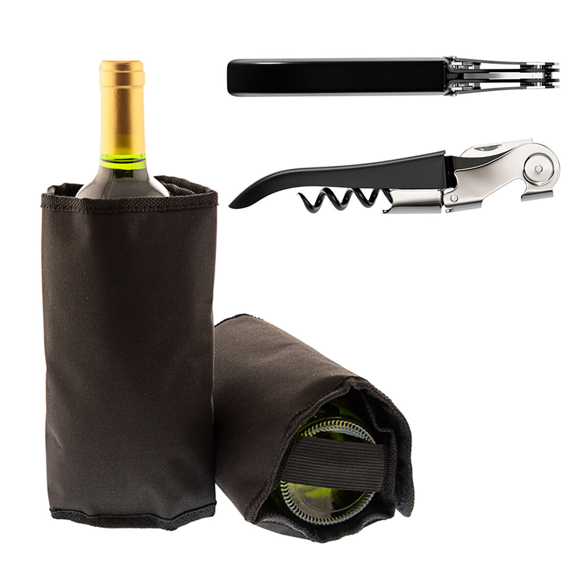 Wine Gift Set Koala   Black Metal 2 Pieces