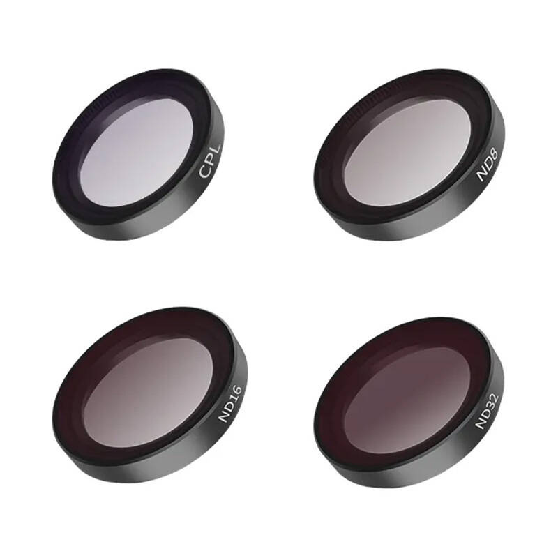 Set of 4 TELESIN CPL / ND8 / ND16 / ND32 filters for Insta360 GO3 camera
