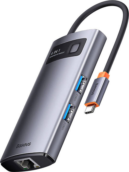 Hub 6in1 Baseus Metal Gleam Series USB-C - 4x USB 3.0