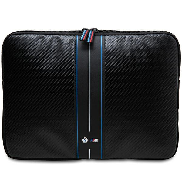 BMW Sleeve BMCS14COMSCAKL 14" Carbon Blue Stripes black