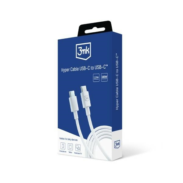 3MK cable Hyper USB-C / USB-C 100W 1.2m white
