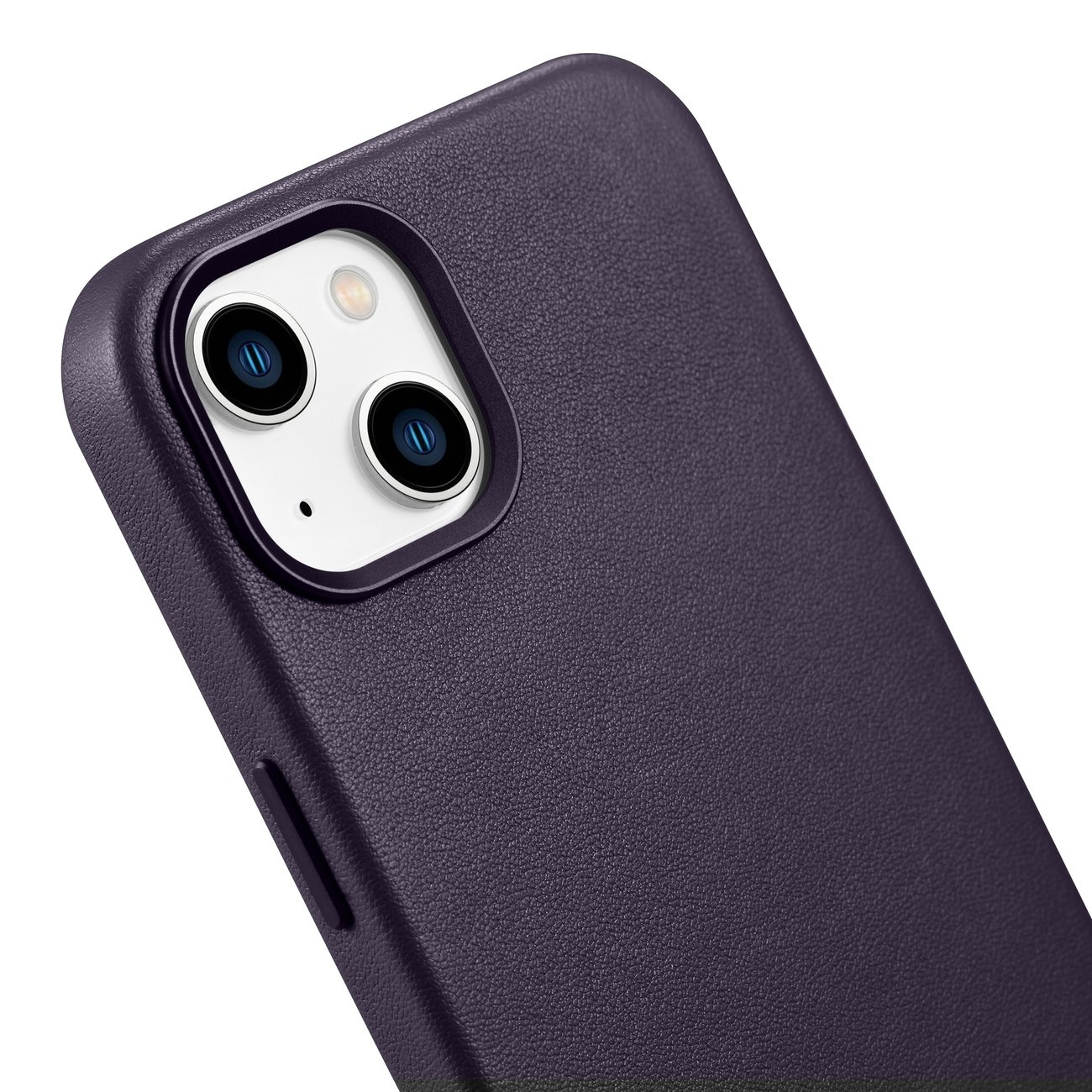 iCarer Case Leather MagSafe Apple iPhone 14 Plus dark purple