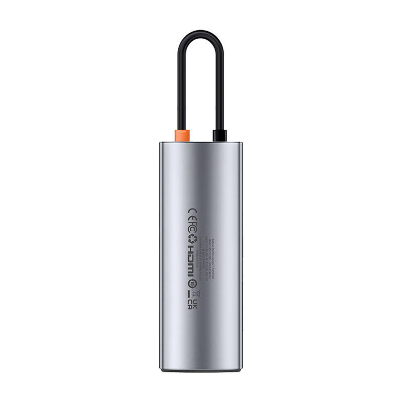 Baseus Gleam hub 7in1 USB-C to 1x HDMI4K 60Hz+3xUSB3.0+1xPD+1xSD/TF adapter (gray)