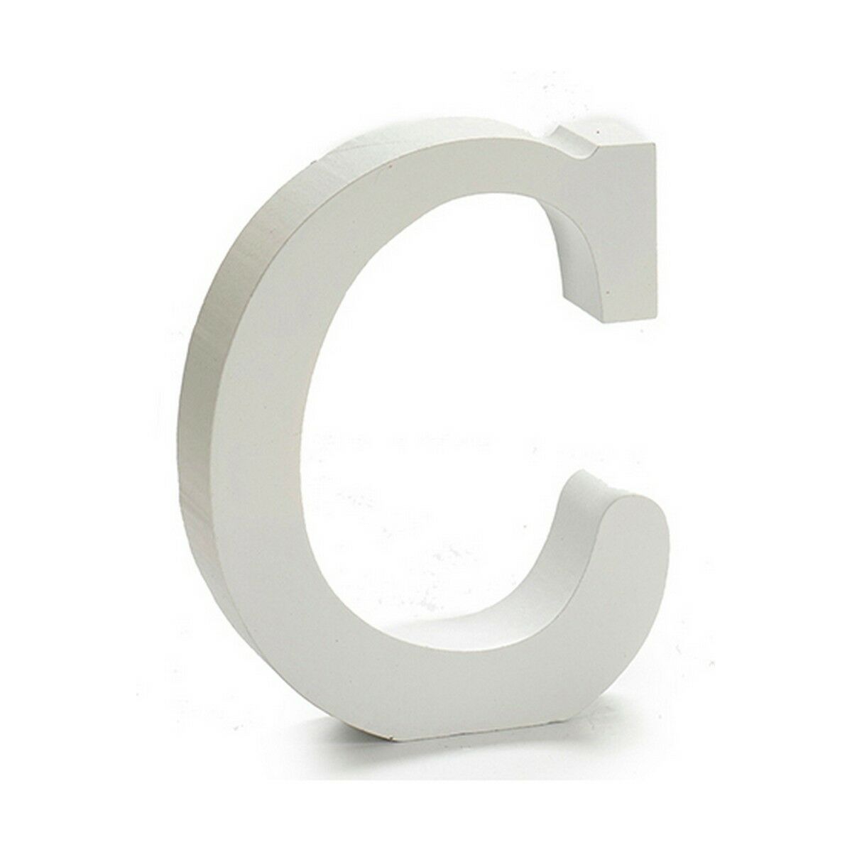 Letter C Wood White (2 x 16 x 14,5 cm) (24 Units)