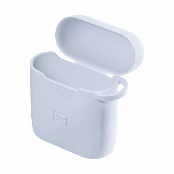 3MK Silicon Case Apple AirPods 2 + carabiner white
