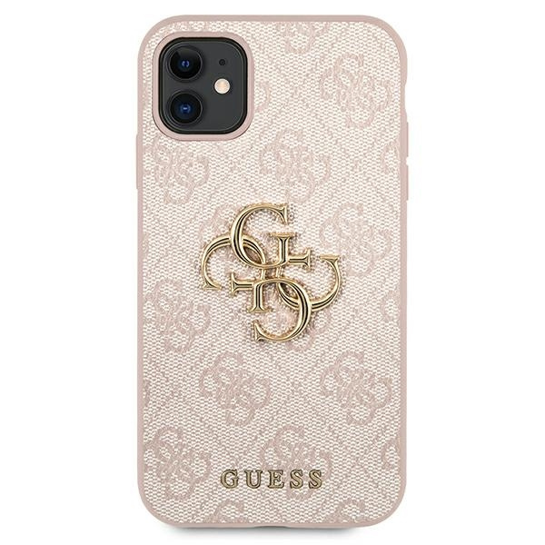 Guess GUHCN614GMGPI Apple iPhone 11 pink hardcase 4G Big Metal Logo