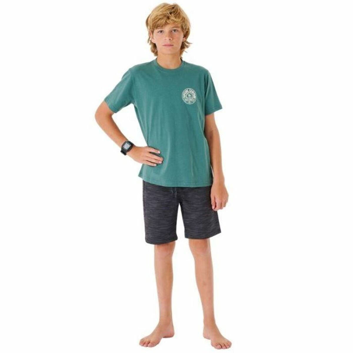 Children’s Short Sleeve T-Shirt Rip Curl Stapler Blue Children’s Short Sleeve T-Shirt Rip Curl Stapler Blue