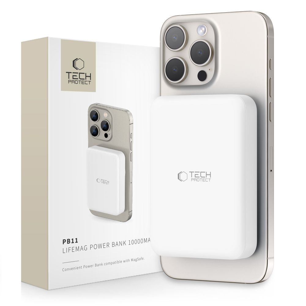 Tech-Protect PB11 Lifemag MagSafe powerbank 10000mAh White