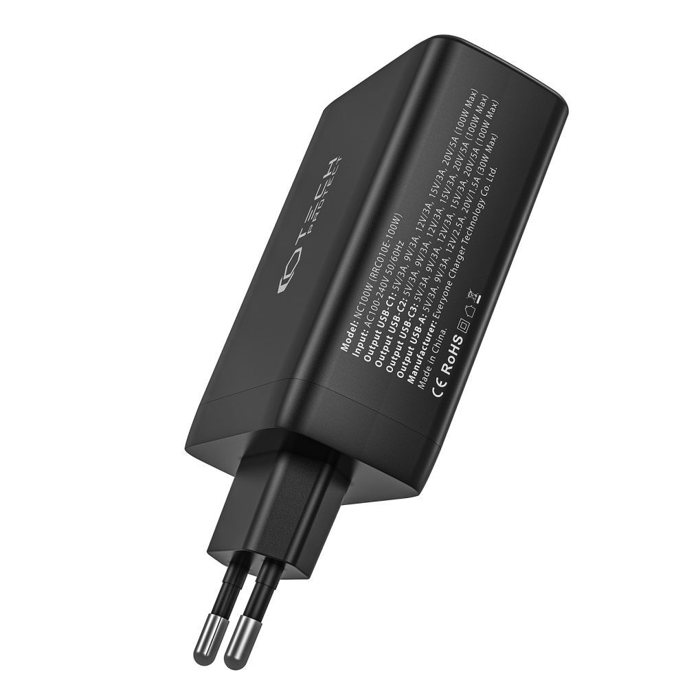 Tech-protect NC100W-GaN 4-port Network Charger PD 100W QC 3.0 White