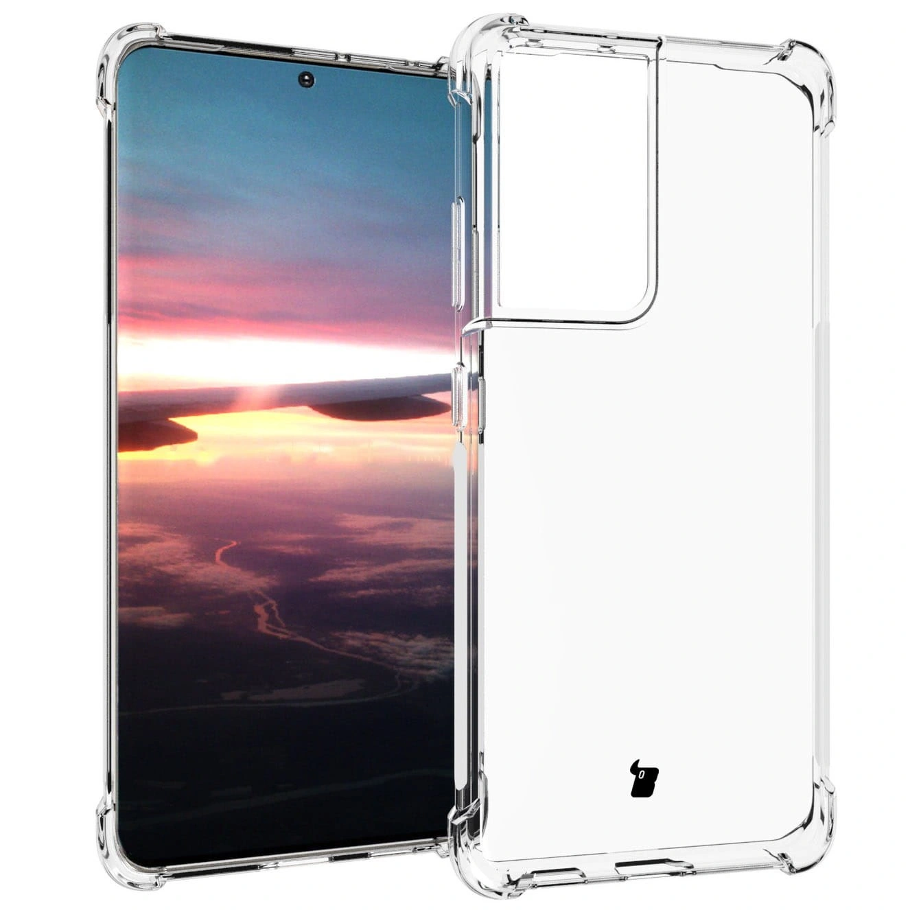 Bizon Case Clear Pack case + 2x screen film + lens protector Samsung Galaxy S21 Ultra clear
