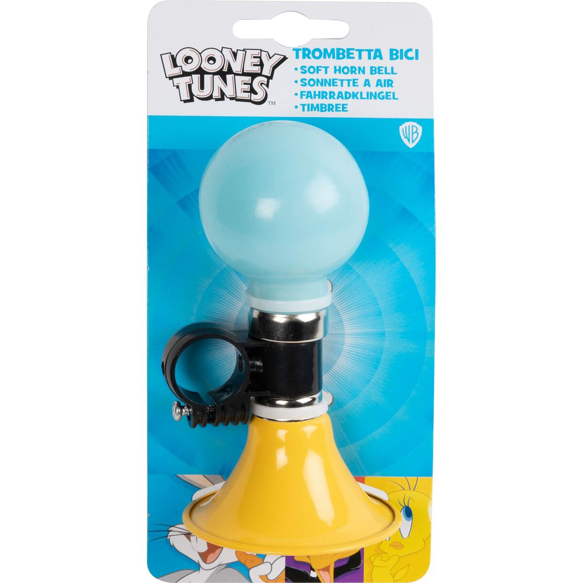 Dziecięcy dzwonek rowerowy Looney Tunes CZ10966 Żółty