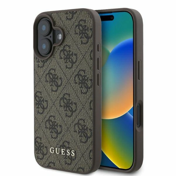 Case Guess GUHCP16SG4GFBR Apple iPhone 16 hardcase 4G Classic brown