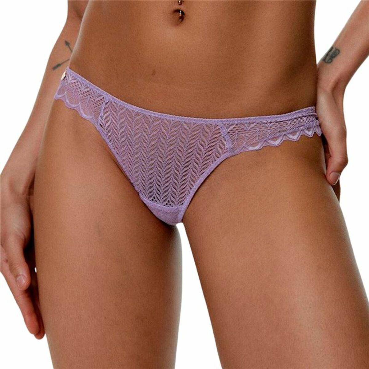 Thong Black Limba Binia  Violet