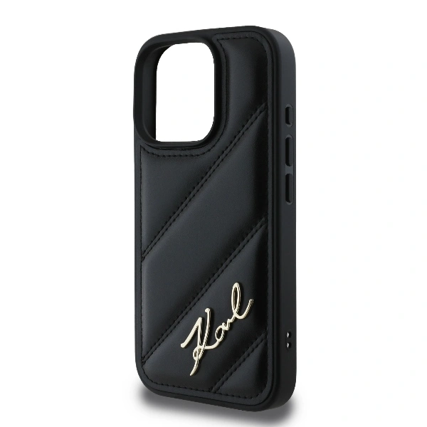 Case Karl Lagerfeld KLHCP16XPQDSMGK Apple iPhone 16 Pro Max hardcase Quilted Signature black