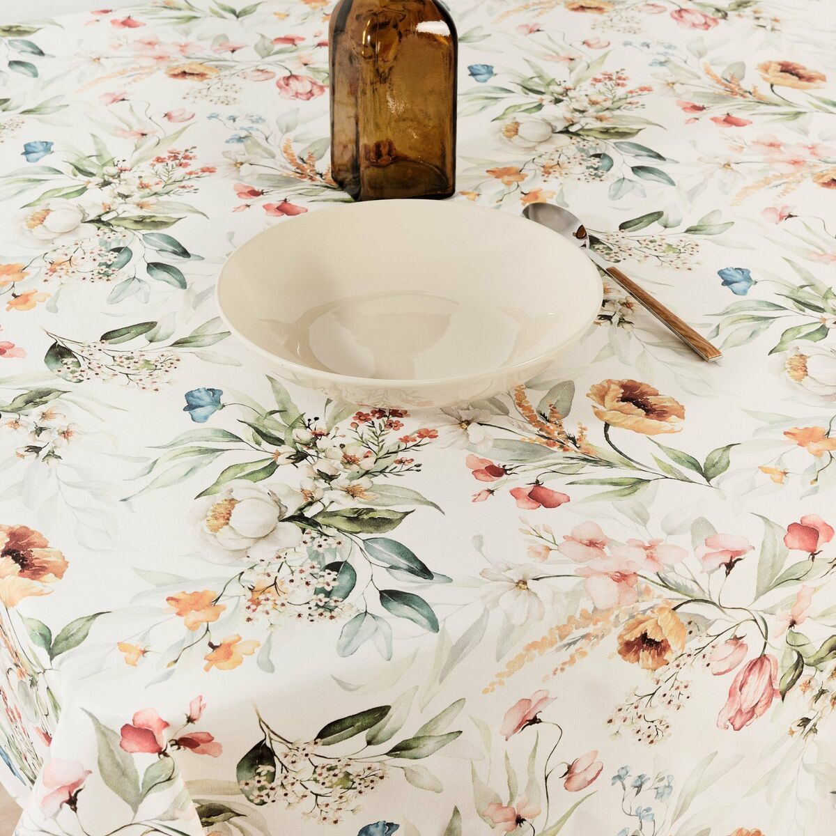 Tablecloth Belum White 100 x 80 cm Flowers