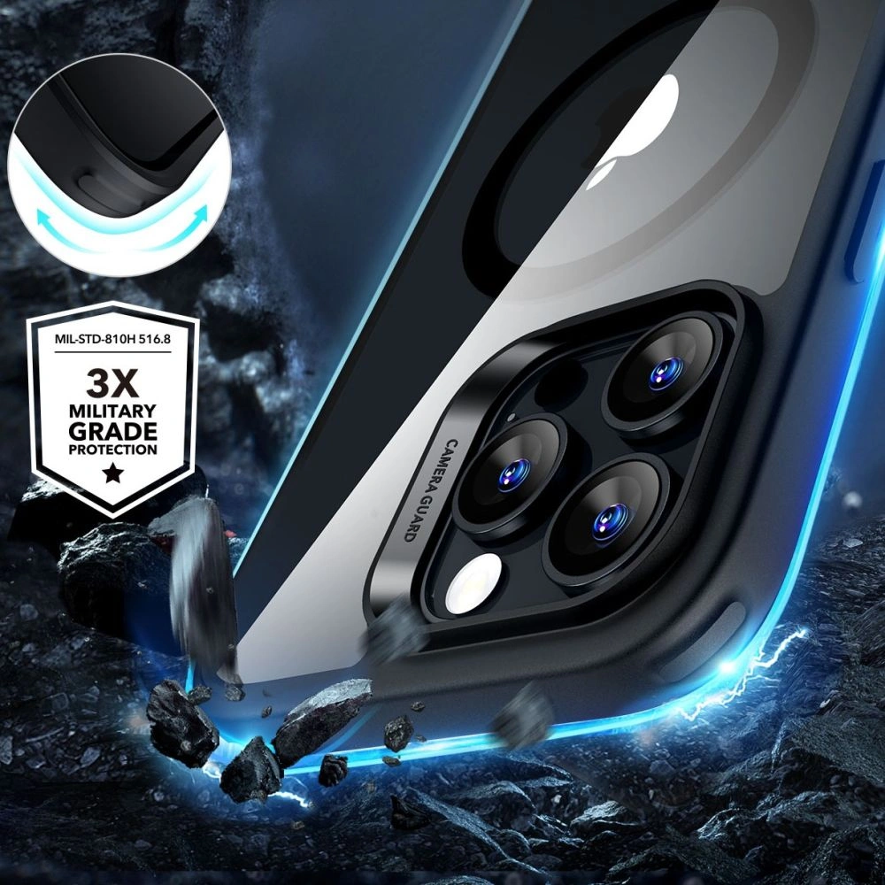ESR Classic Hybrid Halolock MagSafe & Tempered Glass Apple iPhone 16 Pro Clear/black