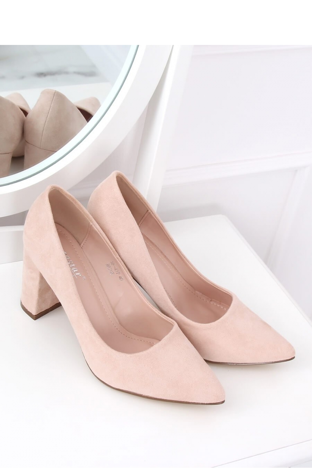 Block heel pumps model 142934 Inello beige Ladies