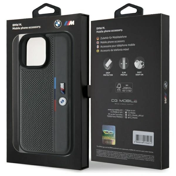 BMW BMHCP16X23PUPVA Apple iPhone 16 Pro Max hardcase M Perforated Tricolor Detail Line anthracite