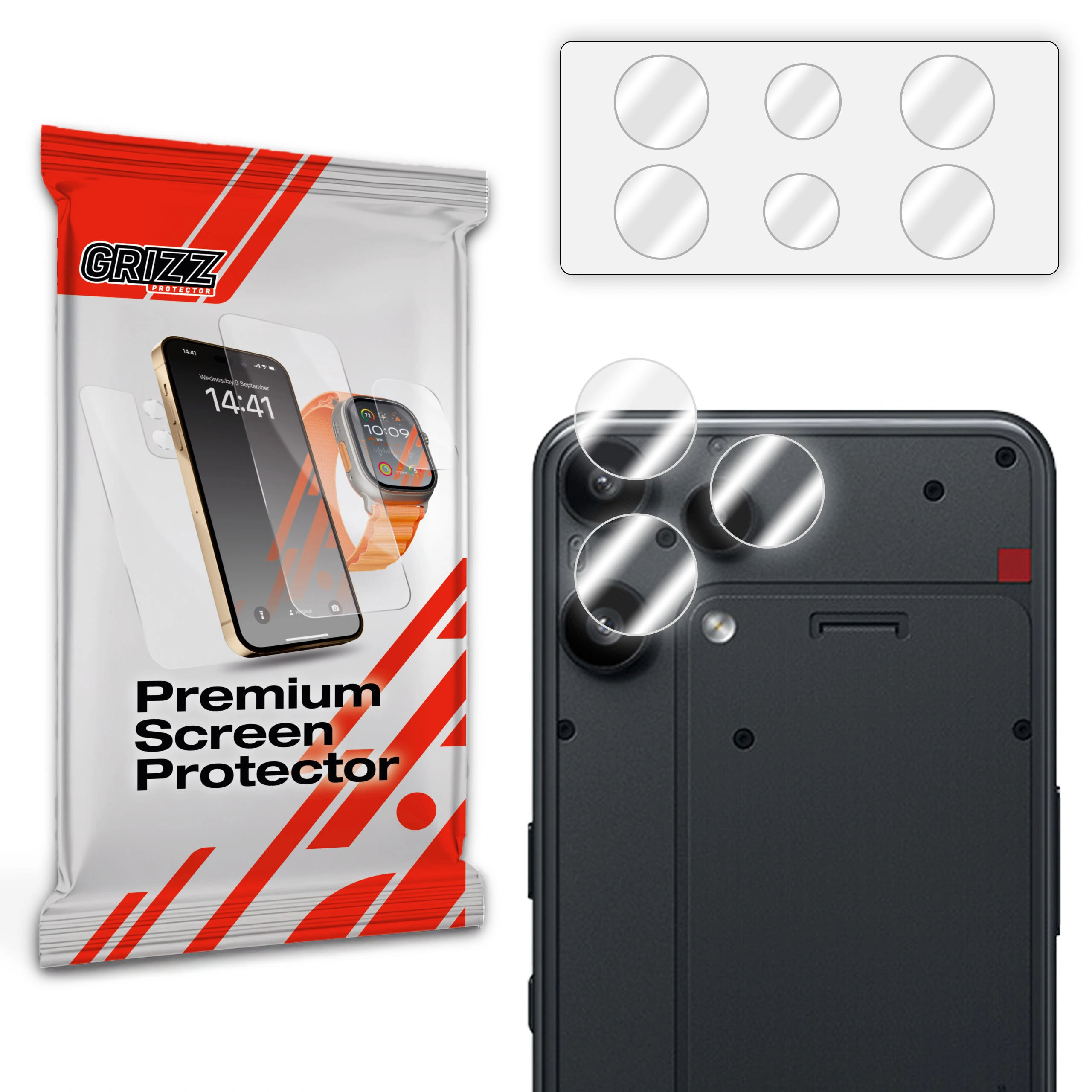 Szkło na aparat GrizzGlass HybridGlass Camera do Nothing Phone 3a Lite