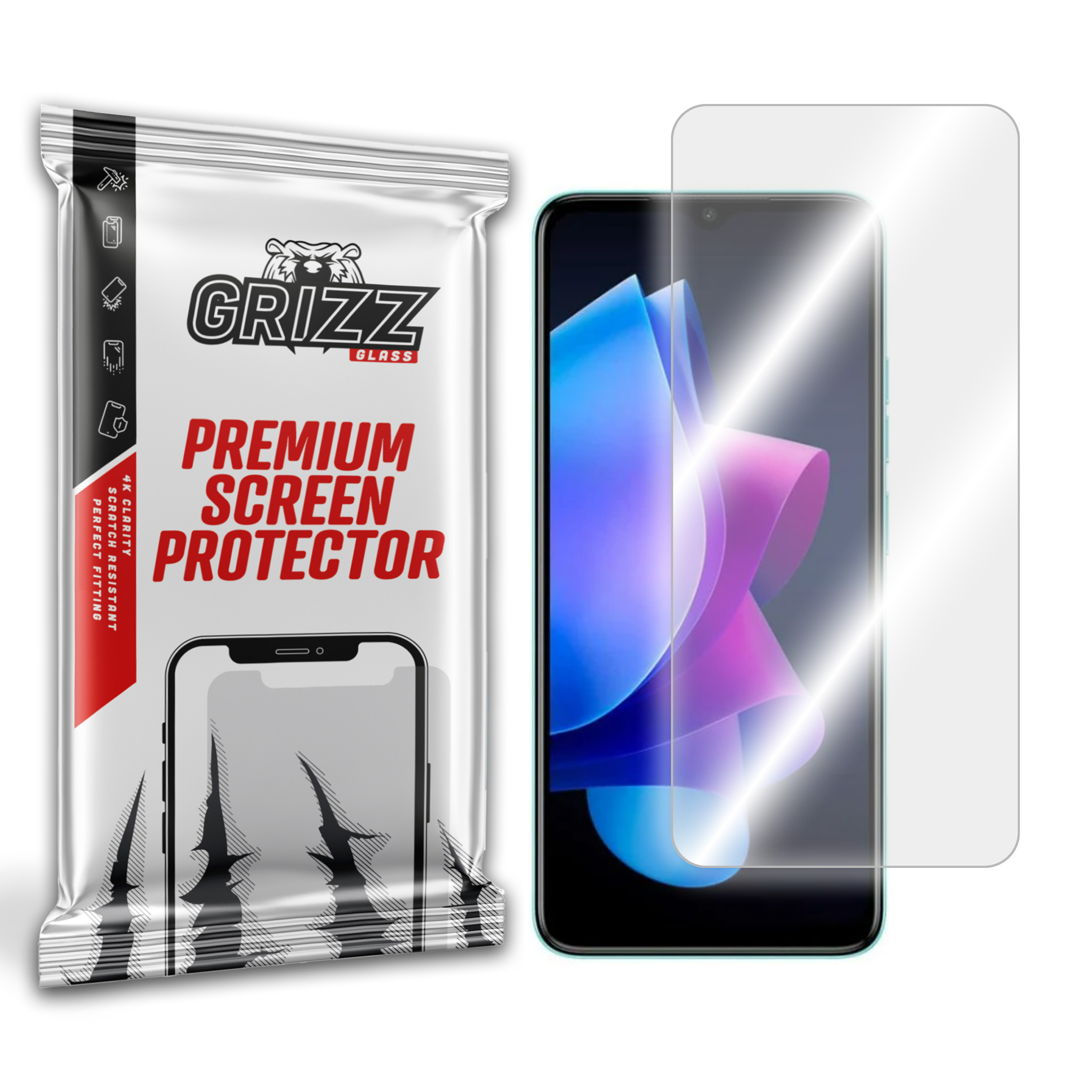 GrizzGlass HybridGlass Tecno Pop 7 Pro