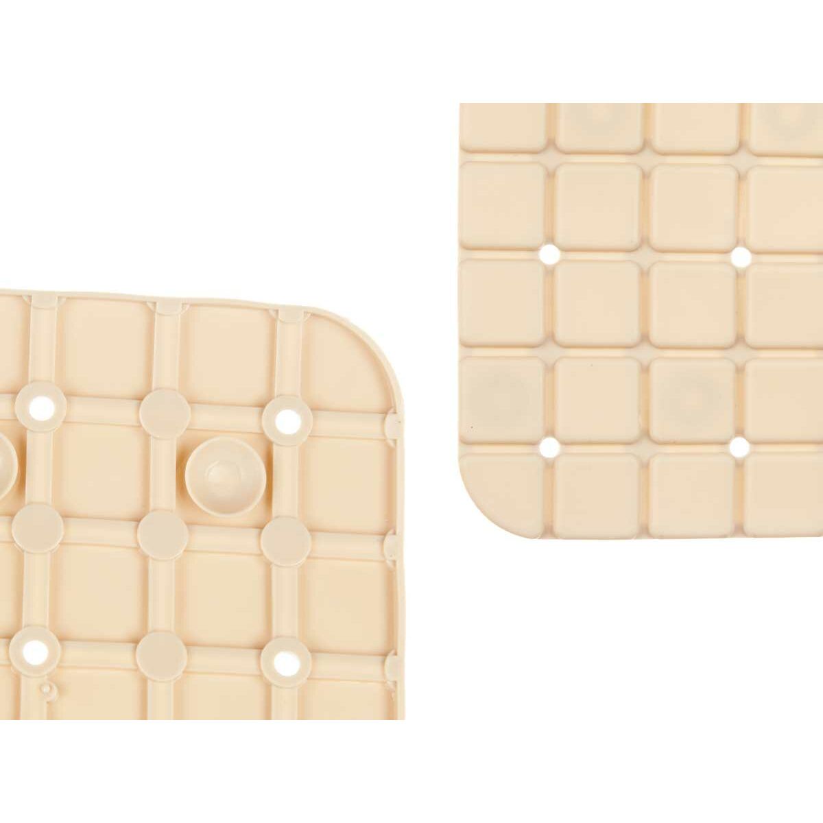 Rutschfeste Duschmatte Bilder Beige PVC 67,7 x 38,5 x 0,7 cm (6 Stück)