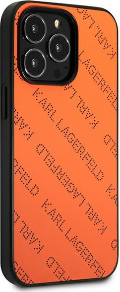 Karl Lagerfeld KLHCP13XPTLO Apple iPhone 13 Pro Max hardcase orange Perforated Allover