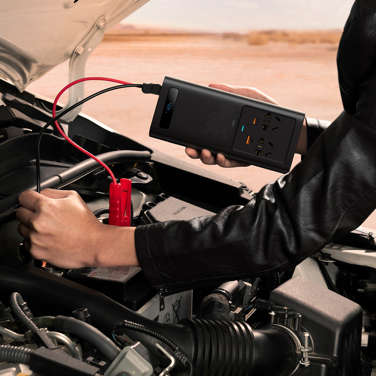 Baseus IGBT Car Inverter Inverter 300W 220V (CN / EU Plug) Black