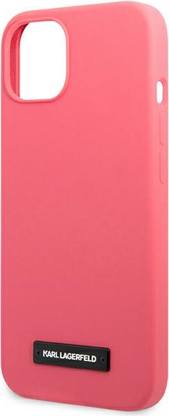 Karl Lagerfeld KLHCP13SSLMP1PI Apple iPhone 13 mini hardcase fuchsia Silicone Plaque