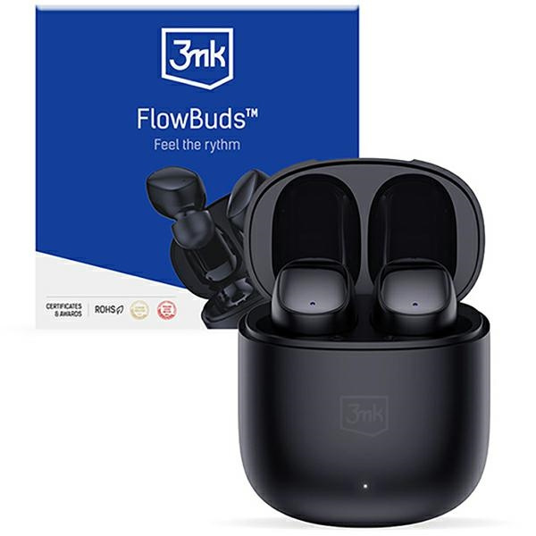 3MK FlowBuds TWS Earphones Bluetooth 5.3 black