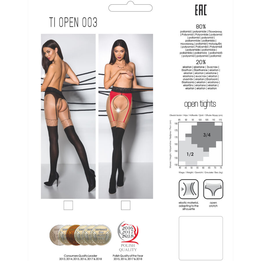 PASSION - TIOPEN 003 STOCKING RED 3/4 (20/40 DEN)