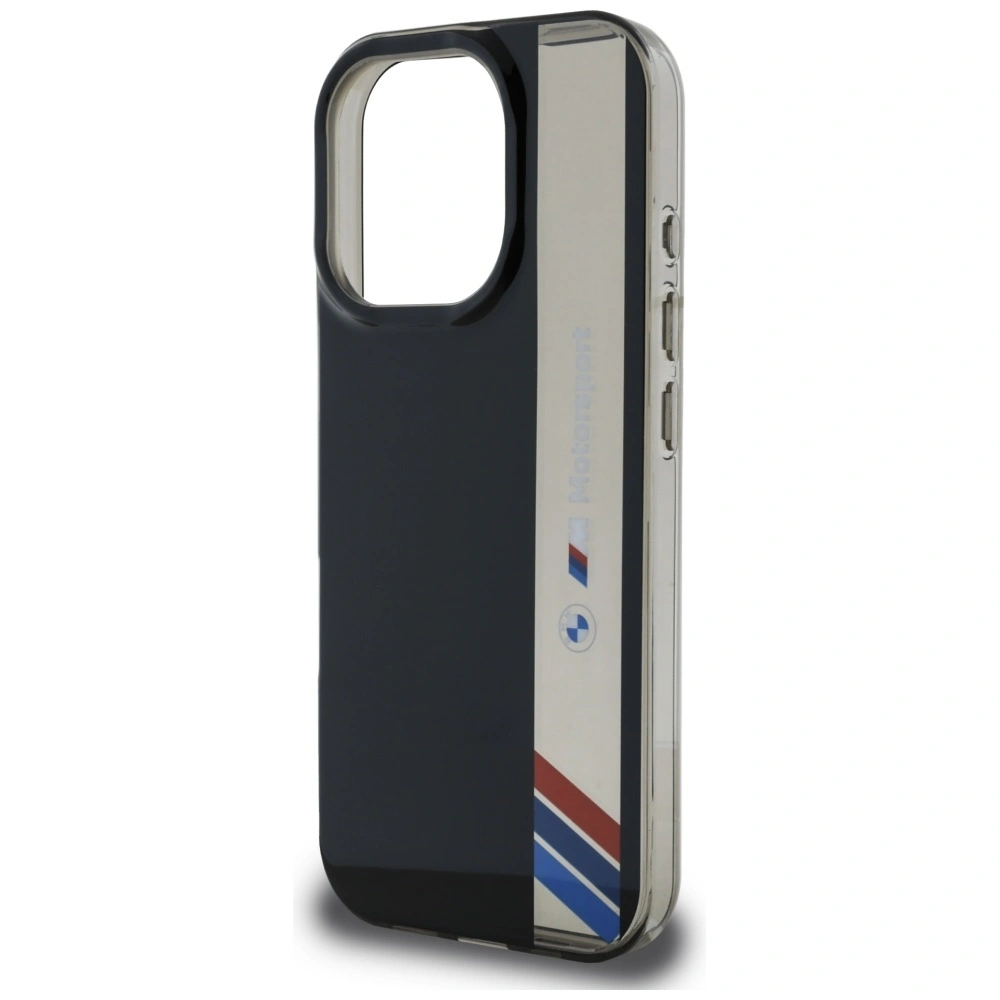 BMW Motorsport IML Vertical Stripe Apple iPhone 16 Pro Max black