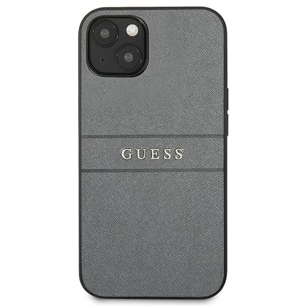 Guess GUHCP13SPSASBGR Apple iPhone 13 mini grey Saffiano Strap