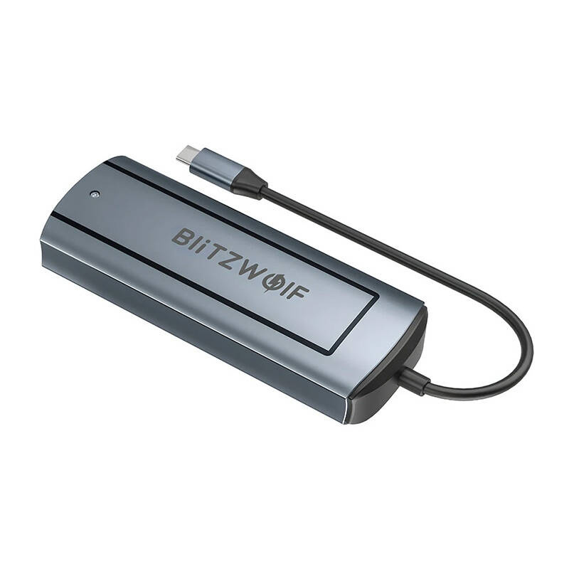 Blitzwolf BW-Neo TH13 hub 6in1 USB-C / 3xUSB-A 3.0, 1xUSB-C PD, 1xHD DisplayPort, 1xM.2 SATA M key
