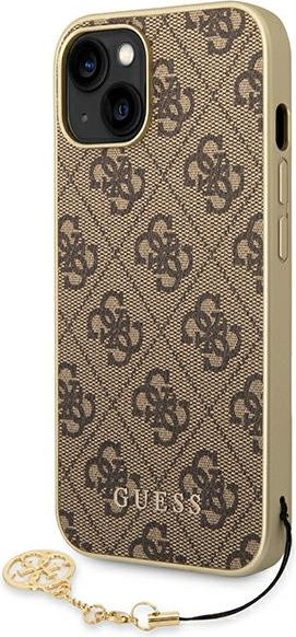 Guess GUHCP14MGF4GBR Apple iPhone 14 Plus brown hardcase 4G Charms Collection
